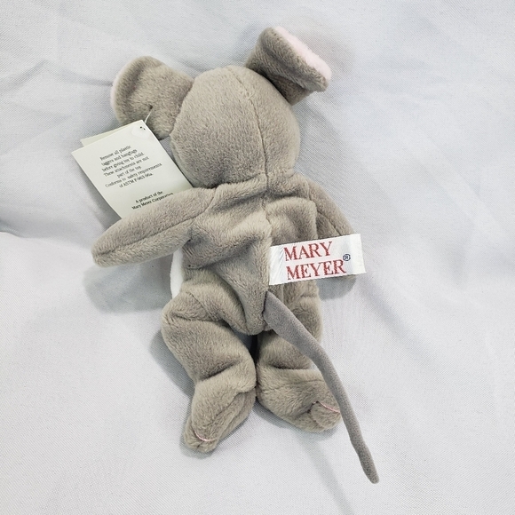 Mary Meyer Snuffy Gray Mouse Beanbag Plush Stuffed Toy Yankee Candle 8 Inch 1998 - Picture 4 of 8